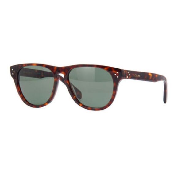 Celine Other - Celine Sunglasses Square Full Rim, Dark Havana Frame and Green Lens CL40102I52N
